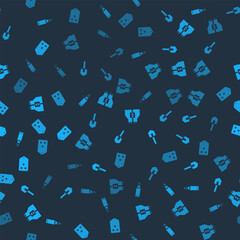 Set Bullet, Shovel, Binoculars and Military rank on seamless pattern. Vector