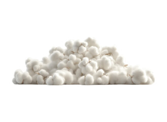 tacked Cotton Balls on Gradient Background