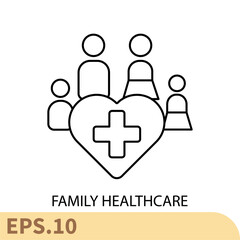 family healthcare icons  symbol vector elements for infographic web