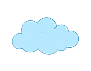Obraz premium Smoke or Steam Cloud Icon Cartoon Illustration isolated on background.