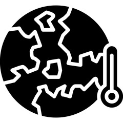 Global Warming Icon Vector Element