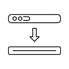 download progress bar icon, download progress bar line art - simple line art of download progress bar, perfect for download progress bar logos and icons