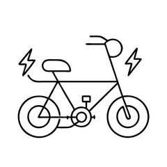 electric bike e bike icon, electric bike e bike line art - simple line art of electric bike e bike, perfect for electric bike e bike logos and icons