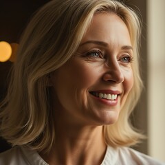Close up of a woman smiling