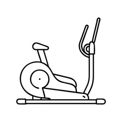 elliptical machine icon, elliptical machine line art - simple line art of elliptical machine, perfect for elliptical machine logos and icons