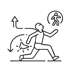 endurance training icon, endurance training line art - simple line art of endurance training, perfect for endurance training logos and icons