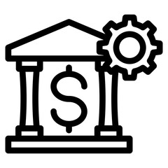bank service icon element for design