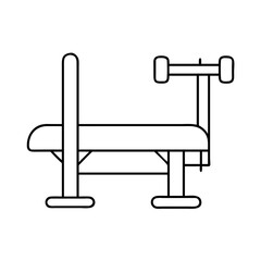exercise bench icon, exercise bench line art - simple line art of exercise bench, perfect for exercise bench logos and icons