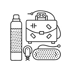 field dressing kit icon, field dressing kit line art - simple line art of field dressing kit, perfect for field dressing kit logos and icons
