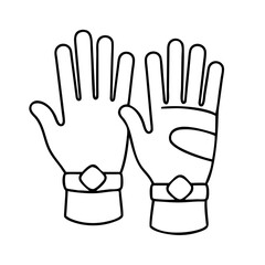 fishing gloves icon, fishing gloves line art - simple line art of fishing gloves, perfect for fishing gloves logos and icons