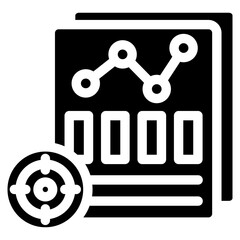 target financial icon element for design