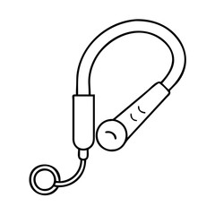 fishing whistle icon, fishing whistle line art - simple line art of fishing whistle, perfect for fishing whistle logos and icons