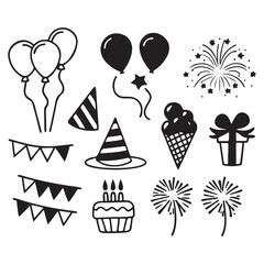 Party, celebration and event planning vector