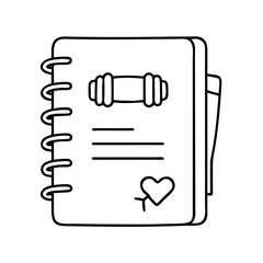 fitness journal icon, fitness journal line art - simple line art of fitness journal, perfect for fitness journal logos and icons