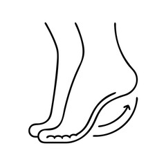 foot arch for healthy walking icon, foot arch for healthy walking line art - simple line art of foot arch for healthy walking, perfect for foot arch for healthy walking logos and icons