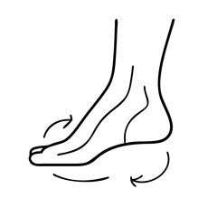 foot arch healthy walking icon, foot arch healthy walking line art - simple line art of foot arch healthy walking, perfect for foot arch healthy walking logos and icons