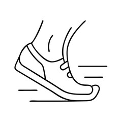 foot arch for running support icon, foot arch for running support line art - simple line art of foot arch for running support, perfect for foot arch for running support logos and icons