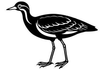 Cute Bird Line Art Vector – Minimalist Bird Illustration, Logo Icon & Clip art on White Background