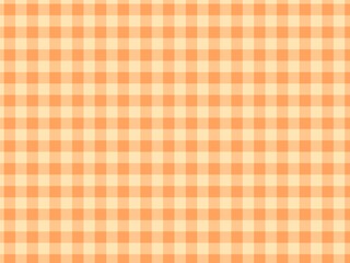 ギンガムチェック柄の背景素材　オレンジ