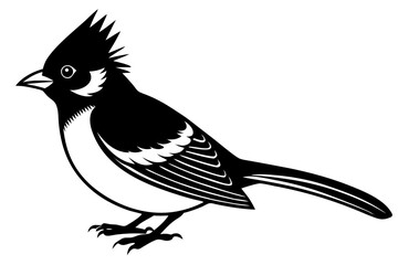 Cute Bird Line Art Vector – Minimalist Bird Illustration, Logo Icon & Clip art on White Background