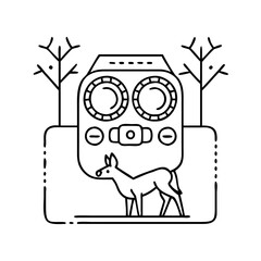 game trail cam footage icon, game trail cam footage line art - simple line art of game trail cam footage, perfect for game trail cam footage logos and icons