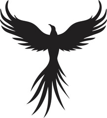 Obraz premium Phoenix Silhouette PNG Transparent Background