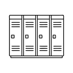 gym locker icon, gym locker line art - simple line art of gym locker, perfect for gym locker logos and icons