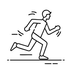 high intensity jog icon, high intensity jog line art - simple line art of high intensity jog, perfect for high intensity jog logos and icons