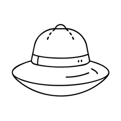 hiking hat icon, hiking hat line art - simple line art of hiking hat, perfect for hiking hat logos and icons