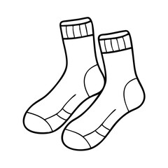 hiking socks icon, hiking socks line art - simple line art of hiking socks, perfect for hiking socks logos and icons