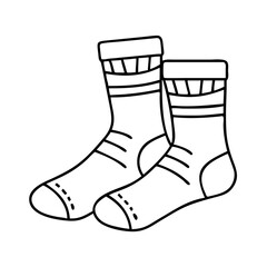 hiking socks icon, hiking socks line art - simple line art of hiking socks, perfect for hiking socks logos and icons