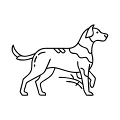 hunting dog icon, hunting dog line art - simple line art of hunting dog, perfect for hunting dog logos and icons