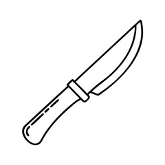 hunting knife icon, hunting knife line art - simple line art of hunting knife, perfect for hunting knife logos and icons