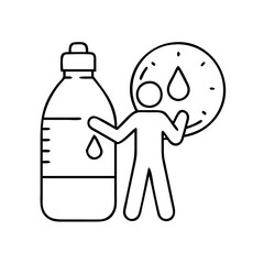 hydration reminder icon, hydration reminder line art - simple line art of hydration reminder, perfect for hydration reminder logos and icons