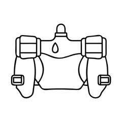hydration belt icon, hydration belt line art - simple line art of hydration belt, perfect for hydration belt logos and icons