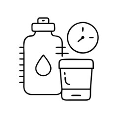 hydration reminder icon, hydration reminder line art - simple line art of hydration reminder, perfect for hydration reminder logos and icons