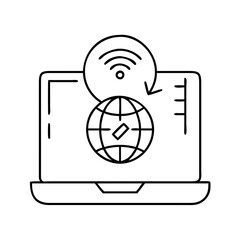 internet lag symbol icon, internet lag symbol line art - simple line art of internet lag symbol, perfect for internet lag symbol logos and icons