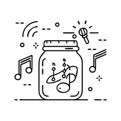 jam session icon, jam session line art - simple line art of jam session, perfect for jam session logos and icons
