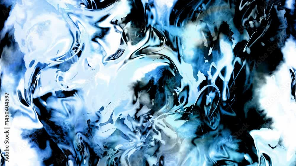 Poster color abstract background and spots with water and ice effect
