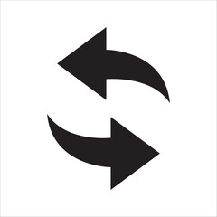 Arrows in a circle. Concept of recycling, processing. Vector linear icon isolated on white background.