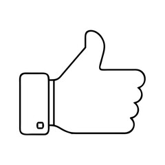 like button icon, like button line art - simple line art of like button, perfect for like button logos and icons