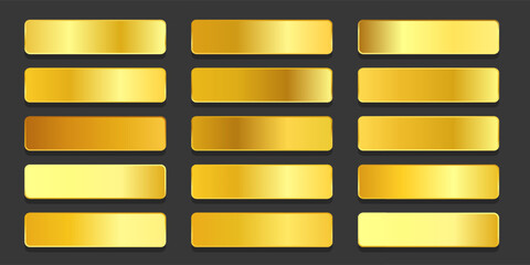 gold gradients metallic gradients set