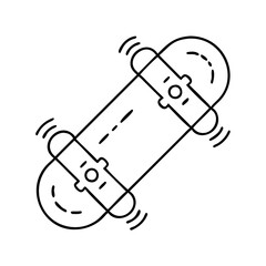 old school skateboard design icon, old school skateboard design line art - simple line art of old school skateboard design, perfect for old school skateboard design logos and icons