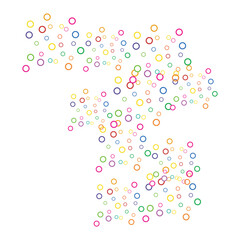 Colorful Ring Scatter Number Seven