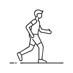 person jogging walking hybrid icon, person jogging walking hybrid line art - simple line art of person jogging walking hybrid, perfect for person jogging walking hybrid logos and icons
