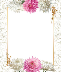 Editable Template Vintage Flower Frame Design