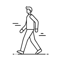 power walking pose icon, power walking pose line art - simple line art of power walking pose, perfect for power walking pose logos and icons