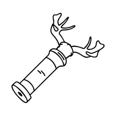 Obraz premium deer grunt call icon, deer grunt call line art - simple line art of deer grunt call, perfect for deer grunt call logos and icons