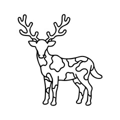 deer camo pattern icon, deer camo pattern line art - simple line art of deer camo pattern, perfect for deer camo pattern logos and icons