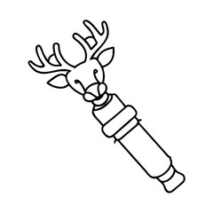 deer grunt call icon, deer grunt call line art - simple line art of deer grunt call, perfect for deer grunt call logos and icons